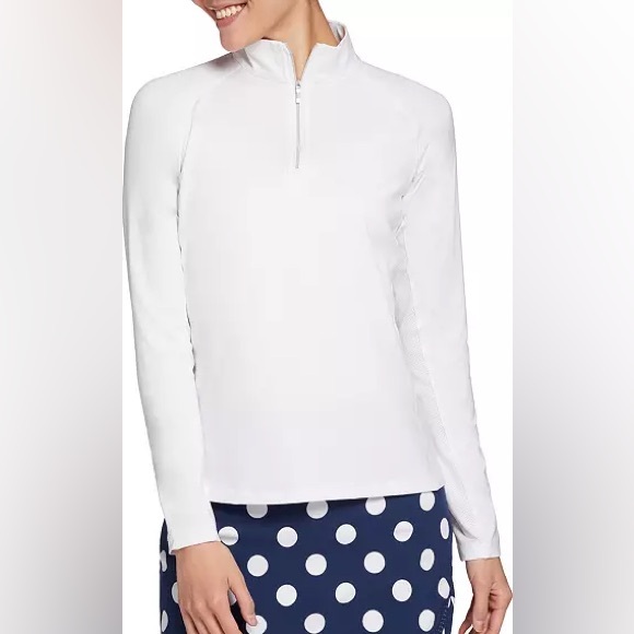 Lady Hagen Tops - Lady Hagen zip neck uv long sleeve shirt